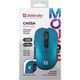 Мишка Defender Gassa MM-105 Wireless Turquoise (52102) - мініатюра 5