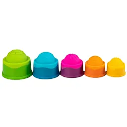 Пірамідка Fat Brain Toys dimpl stack Чашки тактильна (F293ML) - мініатюра 2