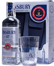 Набір джин Finsbury Platinum 47% 0.7 л + склянка 380 мл - мініатюра 2