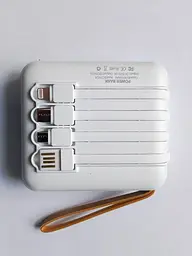 УМБ Power Bank 5000mAh повербанк з екраном і ліхтариком 4 в 1 Bearbrick White (17531) - мініатюра 3