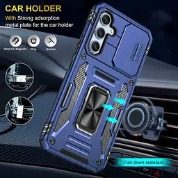 Ударостійкий чохол Camshield Army Ring для Samsung Galaxy A57 5G Синій / Navy - мініатюра 2