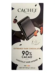 Темний шоколад Cachet Extremely Dark 90% какао 100 г (5412956214632)