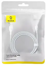 Кабель Baseus Pudding Series Fast Charging Cable USB to Type-C 100W 1.2m P10355703221-00 White - мініатюра 7