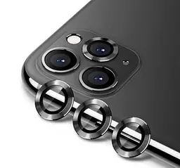 Захисне скло на камеру DK для Apple iPhone 11 Pro Max Lens Metal Ring Eagle Eye 015724 black 2 шт. - мініатюра 3