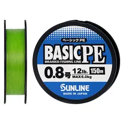 Шнур Sunline Basic PE 150 м (Light Green) 0.8/0.153 мм 12 lb/6 кг