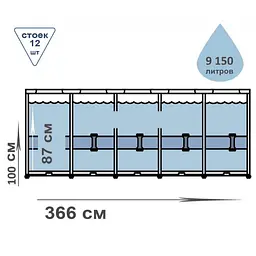 Басейн каркасний Bestway 56418 - мініатюра 5