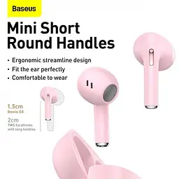 Бездротові навушники TWS Baseus Bowie E8 NGE8-04 Pink - мініатюра 5