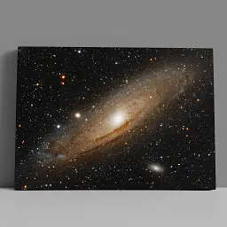 Інтер'єрна картина Галактика Андромеди, туманність, Andromeda Galaxy, астрономія, космос, НАСА, наука, 43×60 см (id6722)