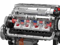 Конструктор двигун Mould King V8 Engine бензиновий восьмициліндровий мотор 10088s для дітей та дорослих 535 деталей - мініатюра 4