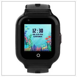 Дитячі розумні смарт-годинник Wonlex KT23 з камерою WI-FI GPS SIM-карта відеодзвінок Black (17768) - мініатюра 2