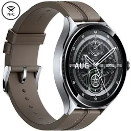 Смарт-годинник Xiaomi Watch 2 Pro Bluetooth Silver Case with Brown Leather Strap BHR7216GL - мініатюра 2