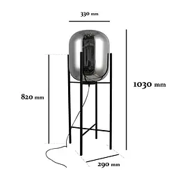 Торшер Levistella 909XLL05F BK+BK — чорний корпус, чорний плафон - мініатюра 3