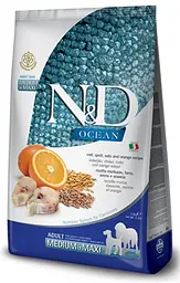 Сухий корм Farmina N&D Low Grain Ocean ADULT ADULT MEDIUM & MAXI для собак великих та середніх порід з тріскою та апельсином 12 кг