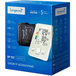 Тонометр Longevita Авт.вимір.артер.тиску LONGEVITA BP-102 Авт. вимір. артер. тиску (BP-102) - мініатюра 6
