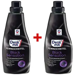 Гель для прання чорної та темної білизни DenkMit Black Sensation, 1 л, 40 прань, 2 шт