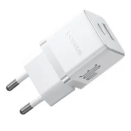 Мережевий зарядний пристрій Baseus Palm Type-C+USB 30W білий P1011160A213-00 - мініатюра 3