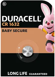 Спеціальна літієва батарейка типу «таблетка» Duracell 1632 3V, (CR1632), 1 шт. в упаковці
(7091710)