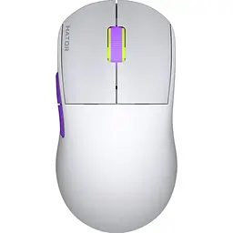 Бездротова миша HATOR Quasar 2 ULTRA 4K Wireless White Lilac (HTM571WL)