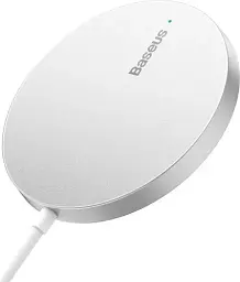 Бездротовий зарядний пристрій Baseus Simple Xiaomini3 Magnetic Wireless Charger 15W CCJJ040012 Silver - мініатюра 3