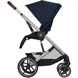 Коляска Cybex Balios S Lux SLV Ocean Blue з бампером темно-синя (524001187) - мініатюра 4