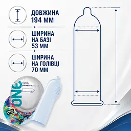 Презервативи ONE Pleasure Plus 5 ШТУК, латексні з мішечком та ребристою текстурою, зі змазкою, для додаткової стимуляції - мініатюра 2