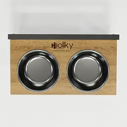 Hollky Flex M — миски на регульованій підставці для середніх собак (2 × 0.85 л) - мініатюра 6