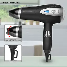 Фен Profi Care PC-HTD 3047 Black з іонізацією - мініатюра 5