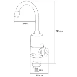Кран-водонагрівач проточний Aquatica NZ-6B112W 3.0 кВт (9797133) - мініатюра 3
