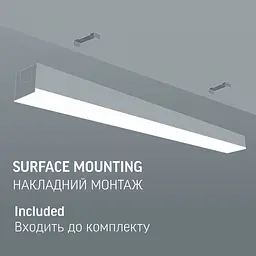 LED світильник лінійний VIDEX BN03 50W 1.2М 5000K 220V Black - мініатюра 5