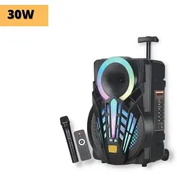 Портативна колонка XPRO GZ-P12 валіза 30Вт USB SD FM радіо Bluetooth 1 мікрофон ДК (MER-15681) - мініатюра 2