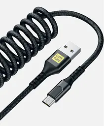 Кабель Luxe Cube Dynamic USB-micro USB, 1.5м, Black (4446689101236)