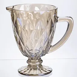 Глек Yiwu Citrine HP-19-279 скляний 1 л для лимонаду з ручкою декоративний