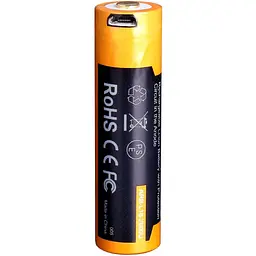 Акумулятор Fenix 18650 (2600 mAh) micro usb зарядка - мініатюра 2