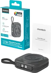 Павербанк Choetech Magnetic Wireless Black 10 000 mAh / 22.5 Вт (B697C-BKGY) - мініатюра 4