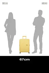 American Tourister Валіза American Tourister, Soundbox, поліпропілен, середня, 67см, 71.5/81л, TSA, 4 колеса, EXP, пастельно-жовтий - мініатюра 10
