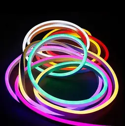 Стрічка неонова силіконова LED Neon з блоком живлення 5M 12 Вт-220 Вт Різнокольорова - мініатюра 4