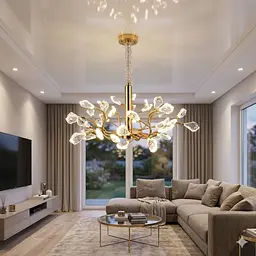 Кришталева LED люстра Splendid Ray L2503/650/39 золото 70 см дизайнерська підвісна - мініатюра 2