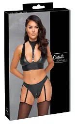 Комплект білизни Cottelli Bondage Bra Set XL чорний - мініатюра 8