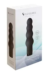 Вібратор S Pleasures Bullets Obsidian, чорний, у вигляді ряду кульок, 10 режимів, діаметр 4 см - мініатюра 3