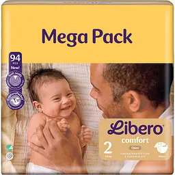 Підгузки Libero Comfort 2 (3-6 кг) 94 шт. - мініатюра 2