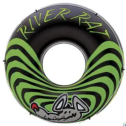 Надувной круг River Rat с принтом, диаметр 122 см, черный с зеленым (68209)