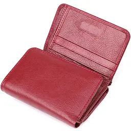 Компактний жіночий гаманець із натуральної шкіри ST Leather 23073 бордовий - мініатюра 5
