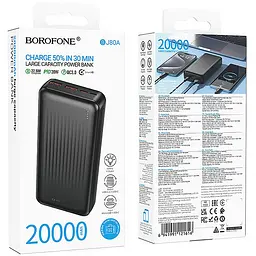 Портативний ЗП Power Bank Borofone BJ80A Clever 22.5W+PD20W 20000 mAh Black - мініатюра 5