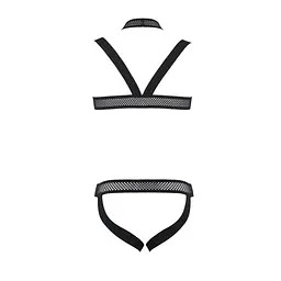 Комплект чоловічої білизни з кріпленнями Passion 043 JACOB XXL/XXXL Black, труси, шлейки - мініатюра 6