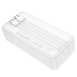 Портативна батарея Power Bank Hoco J118B Speed Energy with cable 30000mAh White - мініатюра 2