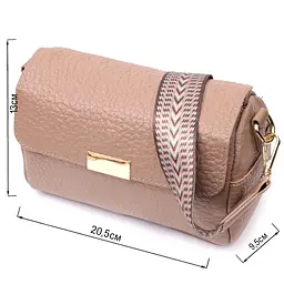 Модна шкіряна сумка з оригінальною плечовою лямкою Vintage 20,5х13х9,5 см sum0029004 - мініатюра 4