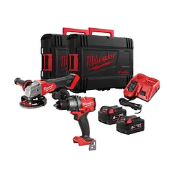 Набір акумуляторних інструментів Milwaukee M18FPP2E3-502X (ударний дриль M18 FPD3, кутова шліфувальна машина M18 FSAG125X, 2 аку - мініатюра 2
