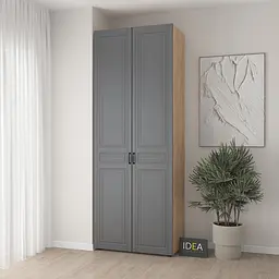Шафа для одягу з полицями С-9.2 Дуб крафт/Асфальт Idea