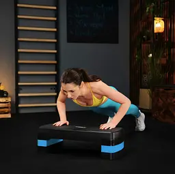 Степ платформа Trex Sport TX-030AS 3 рівнева чорно-блакитна - мініатюра 10