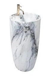 Умивальник Rea Anya 45x45x84 granit, окремостоячий (REA-U5802), Матовий